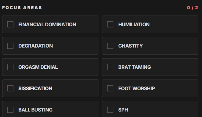 Task setup preferences with selected options before generation.